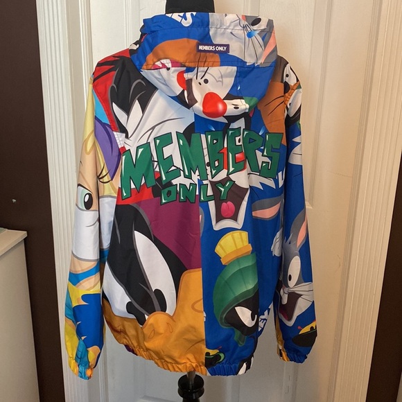 Members Only Looney Tunes Jacket Windbreaker sz L NWOT - Picture 7 of 9